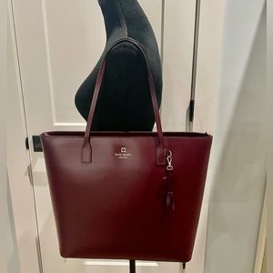 Kate Spade burgundy leather tote